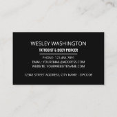 ドラゴンタトゥーストタトゥースト&体ピアサー 名刺 (裏面)