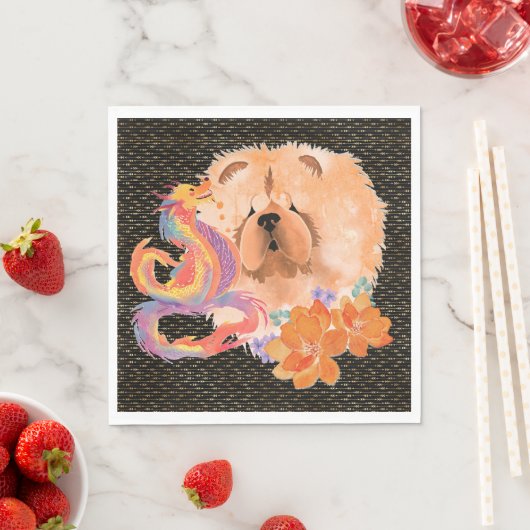 ドラゴンタレスチャウ辰年 スタンダードランチョンナプキン (インサイチュ)