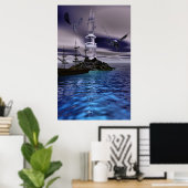 ドラゴンタワーポスター ポスター (ホームオフィス)