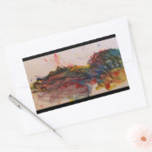 ドラゴンタートルステッカー 長方形シール (封筒)