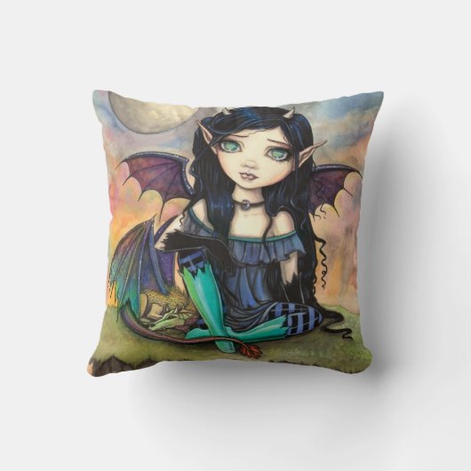 ドラゴンチャイルドカゲビッグアイフェアリーとドラゴン クッション (裏面)