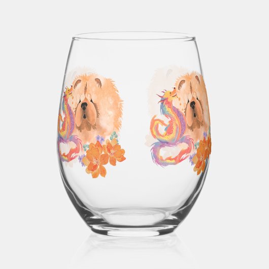 ドラゴンテイルズチャウステレスワイングラス ステムなしワイングラス (裏面)