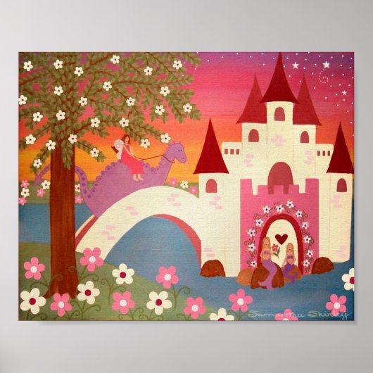 ドラゴンテイルズ – 8x10プリンセスおとぎ話キッズアート ポスター (正面)