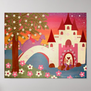 ドラゴンテイルズ – 8x10プリンセスおとぎ話キッズアート ポスター