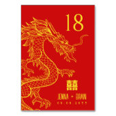 ドラゴンテーマダブルハピネス | 赤の金ゴールド テーブルナンバー (裏面)