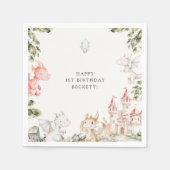 ドラゴンテーマバースデーパーティー スタンダードカクテルナプキン (正面)