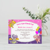 ドラゴンテーマフォーガールズ誕生日 招待状 (スタンド正面)