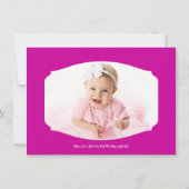 ドラゴンテーマフォーガールズ誕生日 招待状 (裏面)