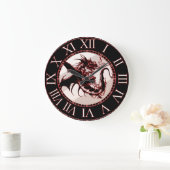 ドラゴンテーマ時計 ラージ壁時計 (ホーム)