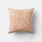 ドラゴンテールペイズリー|桃| クッション (裏面)