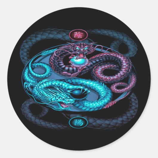 ドラゴンデザインシール ラウンドシール (正面)