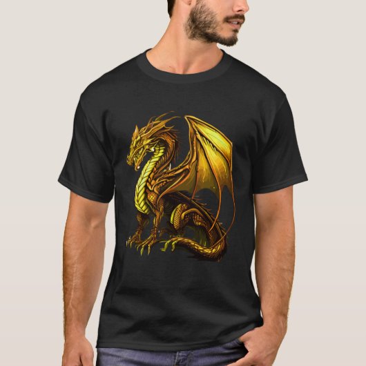 ドラゴンデザイン 神話の生き物 Tシャツ (正面)