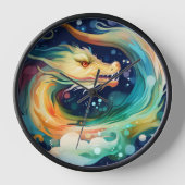 ドラゴンドリームアニマル6 壁時計 (正面)