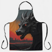 ドラゴンノワール独占的:レトロアート エプロン (正面)