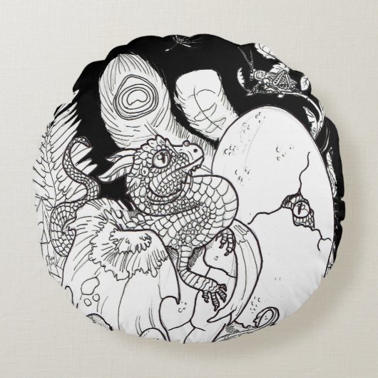 ドラゴンハッチリング ラウンドクッション (正面)