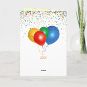 ドラゴンハッピーバースデーウィッシュボーイパーソナライズされたズ名 カード (裏面)