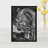 ドラゴンハッピーバースデーグリーティングカー縁どド カード (黄色い花)