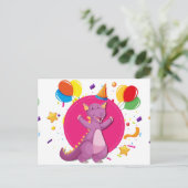 ドラゴンハッピーバースデー インビテーションポストカード (スタンド正面)