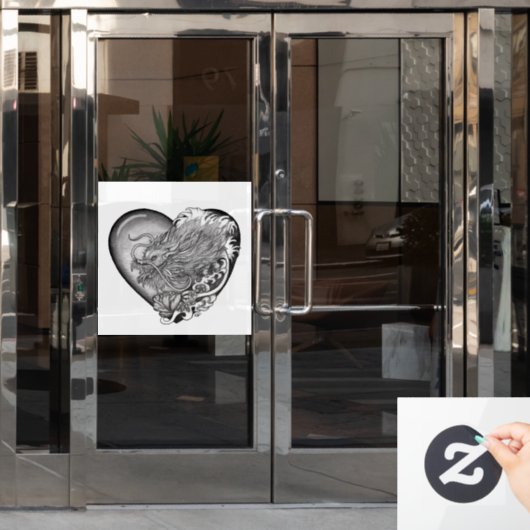 ドラゴンハート ウィンドウサイン (オフィスドア)