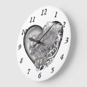 ドラゴンハート ラージ壁時計 (傾斜)