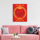 ドラゴンハート , 辰の年 キャンバスプリント (インサイチュ (リビング))