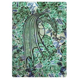 ドラゴンバラグリーン自然ドラゴン抽象芸術バラ クリップボード