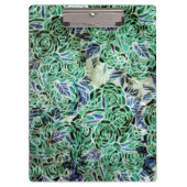 ドラゴンバラグリーン自然ドラゴン抽象芸術バラ クリップボード (正面)