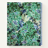 ドラゴンバラグリーン自然ドラゴン抽象芸術バラ ノートブック (裏面)