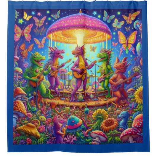 ドラゴンバンドジャム シャワーカーテン (正面)