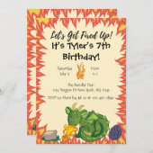 ドラゴンバースデーパーティーの招待状 招待状 (正面/裏面)