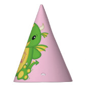 ドラゴンバースデーパーティーピンク パーティーハット (右)