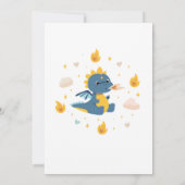 ドラゴンバースデーパーティーブルーファイアードラゴンボーイズ 招待状 (裏面)