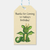 ドラゴンバースデーパーティーメッセージカード ギフトタグ (正面)