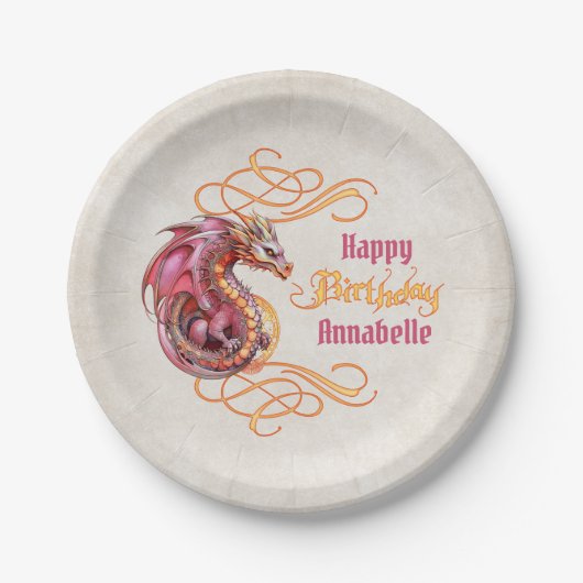ドラゴンバースデーパーティー ペーパープレート (正面)