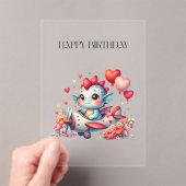 ドラゴンパイロットの誕生日 アクリル招待状 (インサイチュ (ポータブル))
