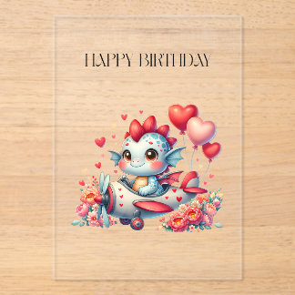 ドラゴンパイロットの誕生日 アクリル招待状