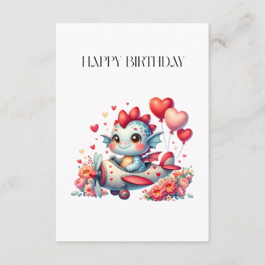 ドラゴンパイロットの誕生日 エンクロージャーカード (正面)