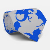ドラゴンパターン02 blue.bwx4グレーBG ネクタイ (ロール)