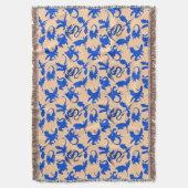 ドラゴンパターン02 blue.bwx4 Lorange BG スローブランケット (正面縦)