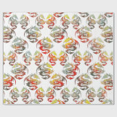 ドラゴンパターン ラッピングペーパー (フラット)