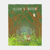 ドラゴンパーソナライズされたと友人 フリースブランケット (正面)