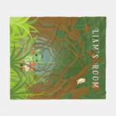 ドラゴンパーソナライズされたと友人 フリースブランケット (正面(横))