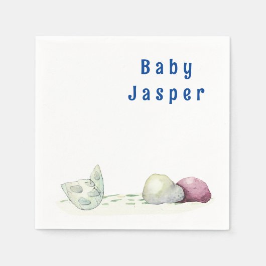 ドラゴンパーソナライズされたの先史時代の生息地 スタンダードカクテルナプキン (正面)