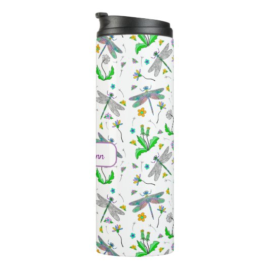 ドラゴンパーソナライズされたハエとタンポポ タンブラー (回転右)