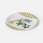 ドラゴンパーソナライズされたバースデーパーティー ペーパープレート (アングル)