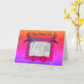 ドラゴンパーソナライズされたフライ写真母の日カード カード (黄色い花)