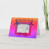 ドラゴンパーソナライズされたフライ写真母の日カード カード (正面)