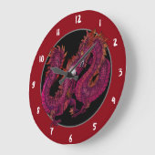 ドラゴンパ中国のール ラージ壁時計 (傾斜)