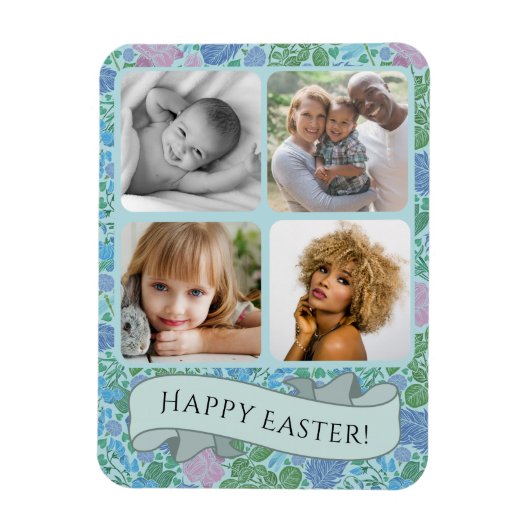 ドラゴンビクトリアンハエの庭ミュート写真イースター マグネット (縦)