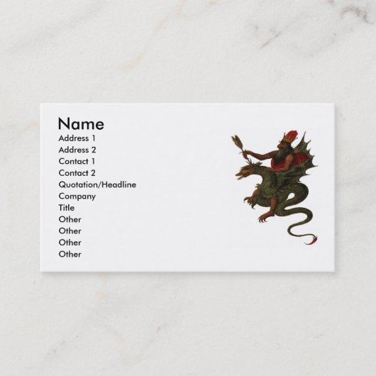 ドラゴンビジネスカード 名刺 (正面)